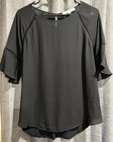 Loft flutter sleeve black - loft,